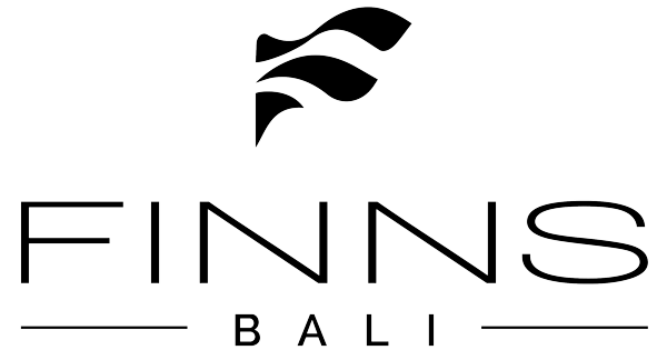 Logo of Finns Beach Club, a popular beachfront destination near Villa Kimaya in Berawa, Bali.