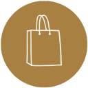 Icon representing 10-minute drive from Villa Kimaya to Seminyak’s shops and restaurants.